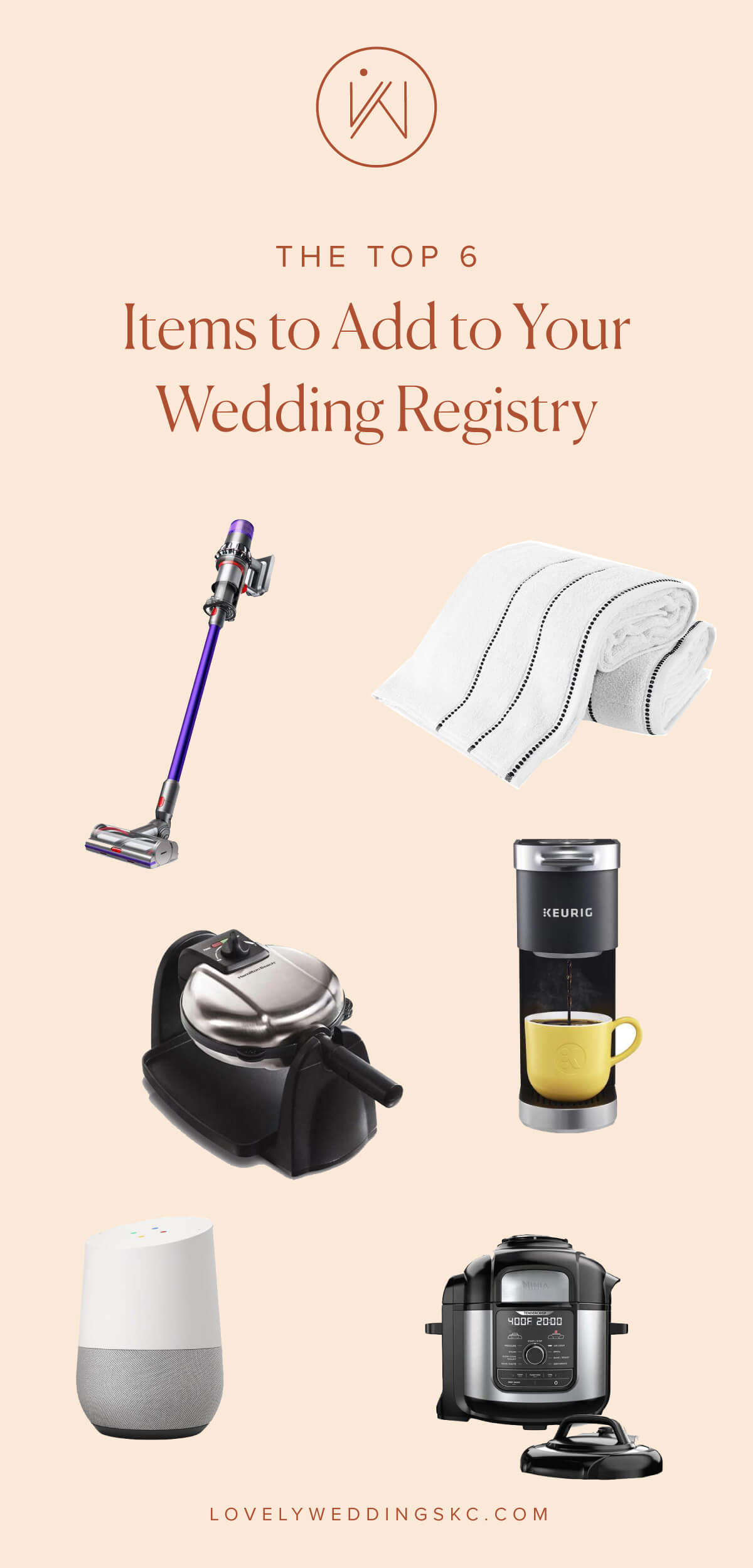 The most popular wedding registry items on